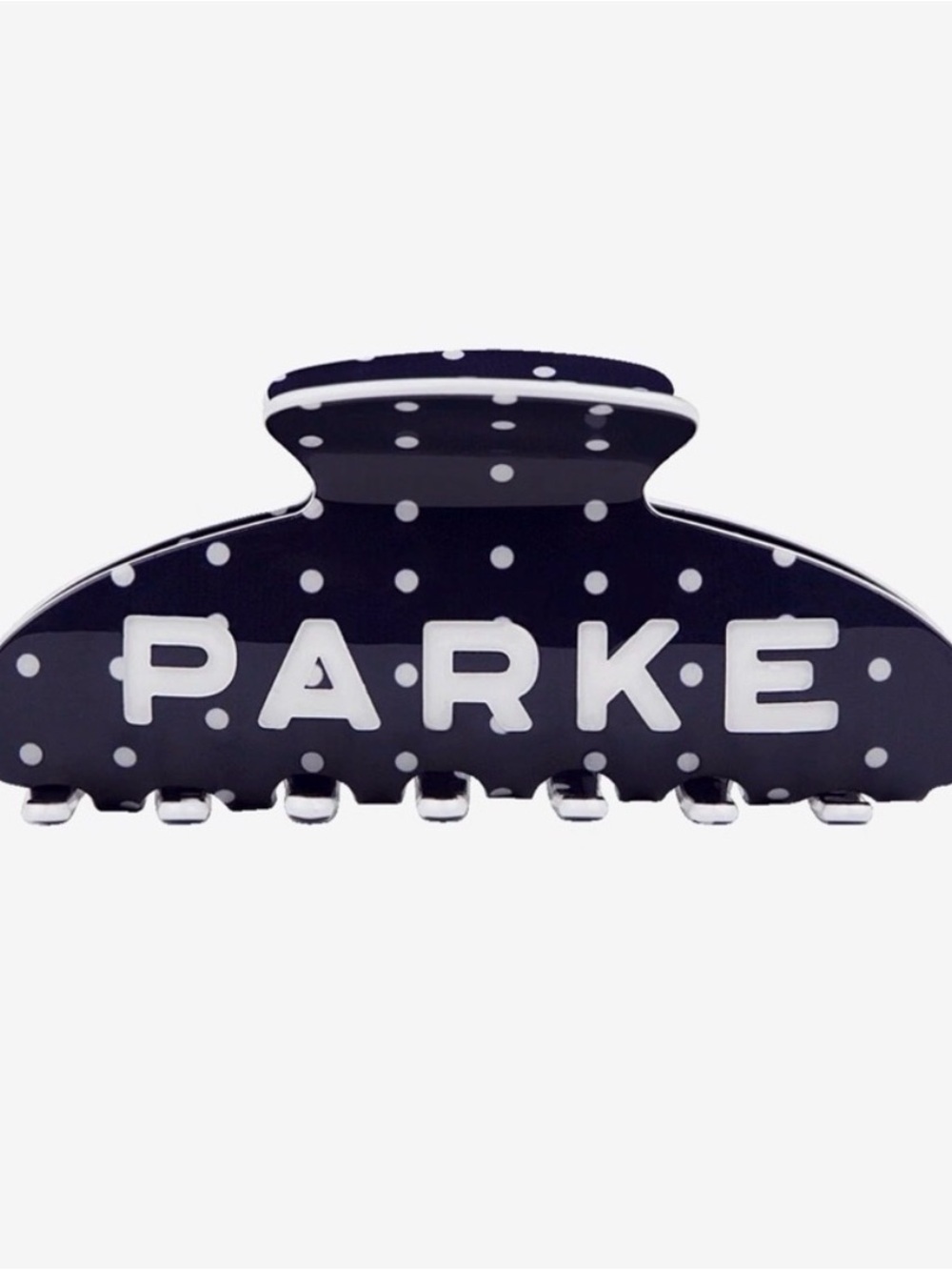 Parke Navy Polka Dot Kids Hair Claw Clip